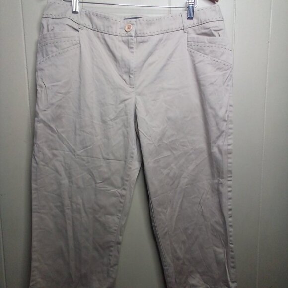 Tribal Studio Capri Pants 14 Straight Khaki Tan - Picture 1 of 15